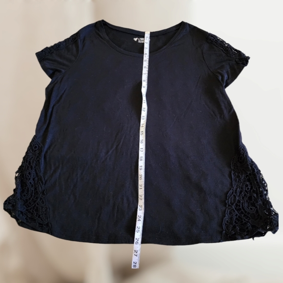 Cato 18/20W 1X black lace tee - Picture 4 of 4